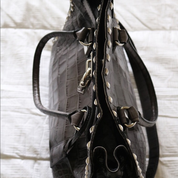 Michael Kors Hamilton Stud Croc Leather Tote - Picture 6 of 8